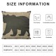 Qinduosi Throw Pillow Covers Style Cute Bear Linen Decorative Square Pillowcases Cushion Cover