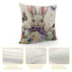 Qinduosi Pillow Covers Inch Set of Purple Rabbit Bunny Floral Butterfly Spring Holiday Farmhouse Decorative Throw Pillow Cases Cushion Cover for