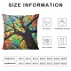 Watercolor Tree Throw Pillow Cover - Colorful Tree Pillow Covers Set of  Nature Forest Pillowcase Decor for Indoor Outdoor Home Sofa Bedroom Living Room