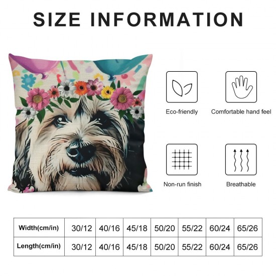 Easter Pillow Covers Inch Throw Pillowcase Easter Eggs Home Sofa Bedroom Cushion Case Seasonal Dog Farmhouse Decorations