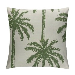 Qinduosi Sage Green Palm Tree Pillow Covers Inch Coconut Trees Coastal Plants Decorative Pillow Cases Set of Summer Retro Linen Throw Pillows Home Decor For Sofa Porch Couch Outdoor