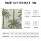 Qinduosi Sage Green Palm Tree Pillow Covers Inch Coconut Trees Coastal Plants Decorative Pillow Cases Set of Summer Retro Linen Throw Pillows Home Decor For Sofa Porch Couch Outdoor