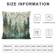 Qinduosi Pillow Covers Pack of Watercolor Green Coniferous Tree Throw Pillow Covers, Pillowcase Decorative Cushion Case for Sofa Couch Outdoor