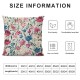 Qinduosi Easter Pink Blue Floral Pillow Covers Set of Spring Vintage Rustic Old Style Cute Flower Print Decorative Outdoor Pillowcases Farmhouse Throw Cushion Case Decor for Couch Sofa Bed