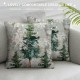 Qinduosi Christmas Pillow Covers Inch Pack of ,Grey Xmas Tree Snow Winter Decorative Square Throw Pillowcases,Christmas Decor for Bedroom Sofa Couch Cushion