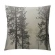 Qinduosi Grey Tree Pillow Covers Forest Gray Beige Decorative Nature Pine Trees Throw Pillows Pillowcase Square Cushion Case for Couch Sofa Bed Bedroom Car Living Room, Inch, Grey