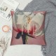 Qinduosi Set of Pillow Covers Spring Throw Pillow Covers Soft Pink Floral Flower Cushion Covers Square Pillow Cases for Couch Sofa Patio Outdoor Home Decorations