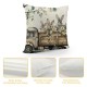 Qinduosi Easter Pillow Covers Set of Bunny Leaves Decorations Truck Spring Farmhouse Pillow Covers,Polyester Cushion Case Gifts for Home Decor