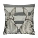 Qinduosi Easter Pillow Covers Inch Set of , Grey Stripes Bunny Throw Pillow Covers Spring Holiday Outdoor Decorative Pillows for Couch Home Sofa Summer Decor