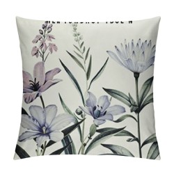 Qinduosi Green Spring Pillow Covers Inch Wildflower Floral Bless This Home Outdoor Farmhouse Decorations Set of Decorative Throw Pillows Cases for Couch Decor