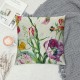 Qinduosi  Pillow Covers Inch Set of Farmhouse Garden Colorful Pillows Case Polyester Linen for Patio Sofa Bed Home Decor