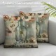 Vintage Easter Pillow Covers Set of Easter Decorations for Home Bunny Hello Pillows Easter Decorative Throw Pillows Spring Easter Farmhouse Decor