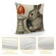 Qinduosi Pillow Covers Eeater Decorations Easter Pillow Covers Inch Bunny Eggs Decorative Pillow Cases Holiday Throw Cushion Cover for Home Couch Office Car Decor