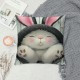 Qinduosi Rabbit Throw Pillow Cover Set of Cases Bunny Bottom Easter Eggs Blue Pink Cute Outdoor Decor Pillowcase Home Square Pillow