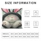 Qinduosi Rabbit Throw Pillow Cover Set of Cases Bunny Bottom Easter Eggs Blue Pink Cute Outdoor Decor Pillowcase Home Square Pillow