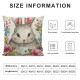 Easter Eggs Bunny Pillow Covers Inch Set of Rejoice Floral Leaves Blessings Easter Outdoor Decorative Throw Pillows Spring Holiday Pillowcases Linen Cushion Covers for Couch