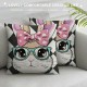 Qinduosi Bunny Easter Pillow Covers , Easter Bunny Rabbit Nursery Decor, Easter Pillows Cover, Easter Home Decor,()