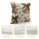 Qinduosi Easter Pillow Covers Inch Set of , Heart Bunny Decorative Throw Pillows,Brown Bow Rabbit Cushion Case Spring Decoration for Sofa Couch