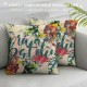 Qinduosi Spring Pillow Covers Inch Welcome Pink Flower Floral Bless This Home Set of Green Farmhouse Decorative Throw Pillows Cases for Couch Sofa