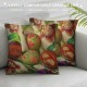 Qinduosi Easter Pillow Case Colorful Eggs Flowers On Pillow Cover Decorative Square Cushion Accent Linen Inch for Christmas Sofa Chair