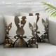 Easter Pillow Covers Set of Bunny Easter Love All Striped Farmhouse Decorative Decor Throw Pillowcases Cushion Case for Home Sofa Couch Decoration