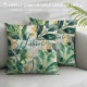 Easter Throw Pillow Covers Set of Easter Bunny Rabbit Pillow Case Spring Green Wreath Decorative Cushion Case for Living Room Couch Patio