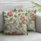 Spring Pillow Covers Set of , Spring Flower Throw Pillows Outdoor Decorative Farmhouse Easter Pillowcase Spring Decorations for Home Couch Sofa