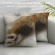 Qinduosi Throw Pillow Cover Bunny Tail Mammals Square Cushion Case for Men Women Boys Girls Room Home Decor Linen Inch