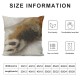 Qinduosi Throw Pillow Cover Bunny Tail Mammals Square Cushion Case for Men Women Boys Girls Room Home Decor Linen Inch