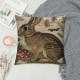 Qinduosi Throw Pillow Covers Animals Rabbit Decorative Pillow Case Linen Square Throw Pillowcases Home Couch Decor Cushion Cover Inch(Rabbit B