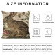 Qinduosi Throw Pillow Covers Animals Rabbit Decorative Pillow Case Linen Square Throw Pillowcases Home Couch Decor Cushion Cover Inch(Rabbit B