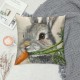 Qinduosi Easter Decorations Hello Rabbit Easter Pillow Covers Set of Eggs Throw Pillow Case Farmhouse Spring Cushion Cover for Home Sofa Couch