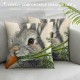 Qinduosi Easter Decorations Hello Rabbit Easter Pillow Covers Set of Eggs Throw Pillow Case Farmhouse Spring Cushion Cover for Home Sofa Couch