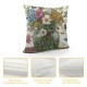 Wildflower Throw Pillow Covers Inch Set of Flowers Leaves Spring Summer Seasonal Decor Cushion Cover for Bedroom Sofa Living Room Couch Bench Outdoor