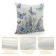 Qinduosi  Throw Pillow Covers Inch Garden Flower Butterfly Decorative Pillows for Couch Sofa Garden Patio Decor Set of