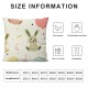 Qinduosi Cute Easter Bunny Throw Pillow Covers, Holiday Pillow Cover, Spring Square Linen Cushion Cover Decor for Bed Home Couch