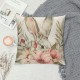 Easter Bunny Pillow Covers Set of inch Plain Easter Decorative Throw Pillows Easter Cushion Cases for Couch Sofa Livingroom Bedroom