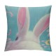 Pillow Covers Inch Set of Blue Pink Spring Farmhouse Decorative Throw Pillow Cases Lovely Animals Rabbit Cushion Cover for Couch