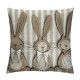 Qinduosi Easter Bunny Pillow Covers Inch Set of Bow Rabbit Polka Dot Grey Stripes Decorative Throw Pillows Spring Holiday Farmhouse Home Decor for Sofa Couch Porch