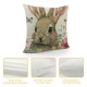 Qinduosi Easter Pillow Covers Inch Set of Cute Floral Easter Farmhouse Decorations Throw Pillow Cover Spring Pink Flower Butterfly Decorative Cushion Case for Sofa Couch