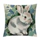 Qinduosi Decorative Throw Pillow Covers Inch Cute Bunny Easter Decorations Spring Home Decor Farmhouse Sage Green Buffalo Plaid Linen Pillow Cushion Case Set of for Couch Sofa