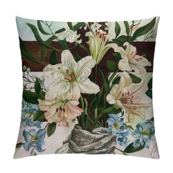 Easter Pillow Cover Inch Floral Decorations Holiday Farmhouse Spring Pillow Case for Home Sofa Couch Decor