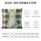 Qinduosi Easter Bunny Lumbar Decorative Throw Pillow Cover , Colorful Polka Dot Stripes Rectangle Cushion Case Decor, Plaid Diamond Spring Farmhouse Home Decoration for Sofa Couch