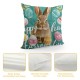 Qinduosi Throw Pillow Covers Set of in Easter Eggs Decorative Pillow Cases Cushion Cover for Living Room Bedroom Sofa