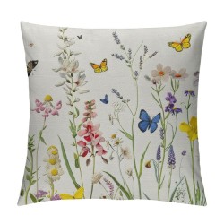 Qinduosi Spring Easter Pillow Covers Set of , Bunny Butterflies Throw Pillows Outdoor Floral Decorative Farmhouse Cushion Case Spring Decorations for Home Sofa