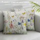 Qinduosi Spring Easter Pillow Covers Set of , Bunny Butterflies Throw Pillows Outdoor Floral Decorative Farmhouse Cushion Case Spring Decorations for Home Sofa