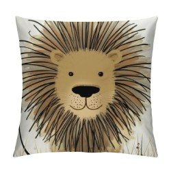 Qinduosi Kids Animals Throw Pillow Covers Inch Set of Lion Pillows Soft Velvet Cushion Covers for Baby Room Kids Bedroom Decor