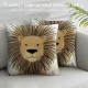 Qinduosi Kids Animals Throw Pillow Covers Inch Set of Lion Pillows Soft Velvet Cushion Covers for Baby Room Kids Bedroom Decor