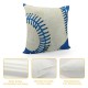 Qinduosi Decorative Throw Pillow Covers, (White, Blue,