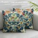 Qinduosi Blue Floral Bird Throw Pillow Covers Inch Home Decor Pillow Case Square Pattern Pillowcase Cushion Cover for Indoor/Outdoor Sofa Living Room Couch Bed